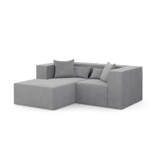 Narożnik Modułowy NOVA S Otomana 208x180x76cm Szary 753016