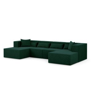 Narożnik Modułowy Nova U MAX – 360x180x76cm 2x Fotel 2x Otomana Grafitowy 753025