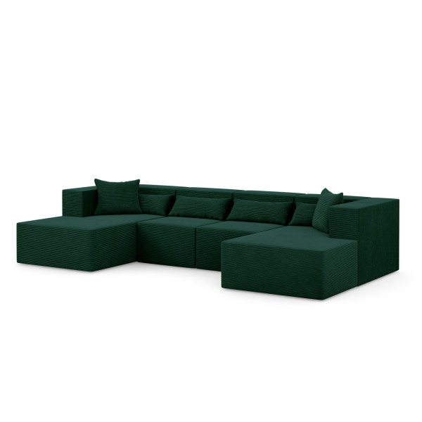 Narożnik Modułowy Nova U MAX - 360x180x76cm 2x Fotel 2x Otomana Grafitowy 753025