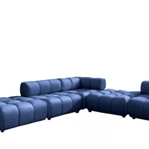 Narożnik modułowy, tkanina welurowa Bluvel, Atramentowy, Lewy, Bolla Corner 942273 Narożnik modułowy, tkanina welurowa Bluvel, Atramentowy, Lewy, Bolla Corner 942273