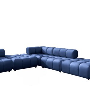 Narożnik modułowy, tkanina welurowa Bluvel, Atramentowy Prawy, Bolla Corner 942272 Narożnik modułowy, tkanina welurowa Bluvel, Atramentowy Prawy, Bolla Corner 942272