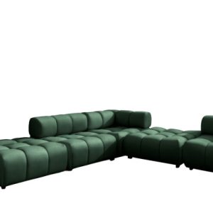 Narożnik modułowy, tkanina welurowa Bluvel, Zielony, Lewy, Bolla Corner 942266 Narożnik modułowy, tkanina welurowa Bluvel, Zielony, Lewy, Bolla Corner 942266