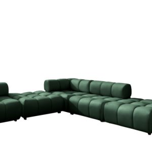 Narożnik modułowy, tkanina welurowa Bluvel, Zielony, Prawy, Bolla Corner 942277 Narożnik modułowy, tkanina welurowa Bluvel, Zielony, Prawy, Bolla Corner 942277