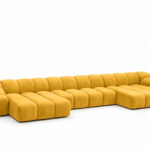 Narożnik modułowy U, welur Bluvel, Złoty, CROISSANT U XL 969619 Narożnik modułowy U, welur Bluvel, Złoty, CROISSANT U XL 969619