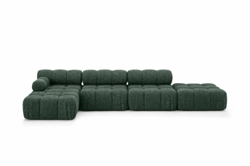 Narożnik modułowy w kształcie L, Abriamo, Ciemnozielony, Lewy, Selia L XL 958153