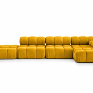 Narożnik modułowy w kształcie L, Salvador, Żółty, Prawy, Selia L XL 958146