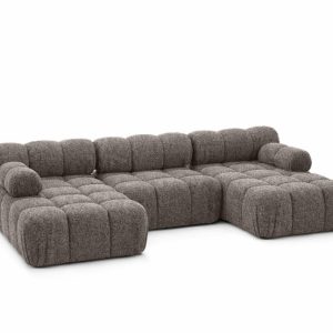 Narożnik modułowy w kształcie U, bukla Abriamo, Brązowy, Selia U 958156 Narożnik modułowy w kształcie U, bukla Abriamo, Brązowy, Selia U 958156