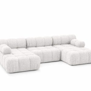 Narożnik modułowy w kształcie U, bukla Abriamo, Ecru, Selia U 958184 Narożnik modułowy w kształcie U, bukla Abriamo, Ecru, Selia U 958184