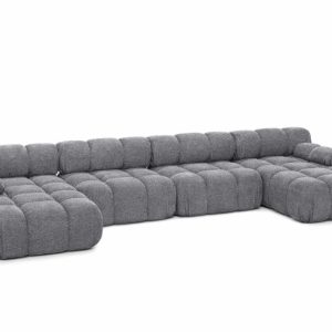 Narożnik modułowy w kształcie U XL, bukla Abriamo, Ciemnoszary, Selia U XL 958210 Narożnik modułowy w kształcie U XL, bukla Abriamo, Ciemnoszary, Selia U XL 958210