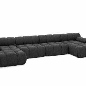 Narożnik modułowy w kształcie U XL, bukla Abriamo, Grafitowy, Selia U XL 958157 Narożnik modułowy w kształcie U XL, bukla Abriamo, Grafitowy, Selia U XL 958157