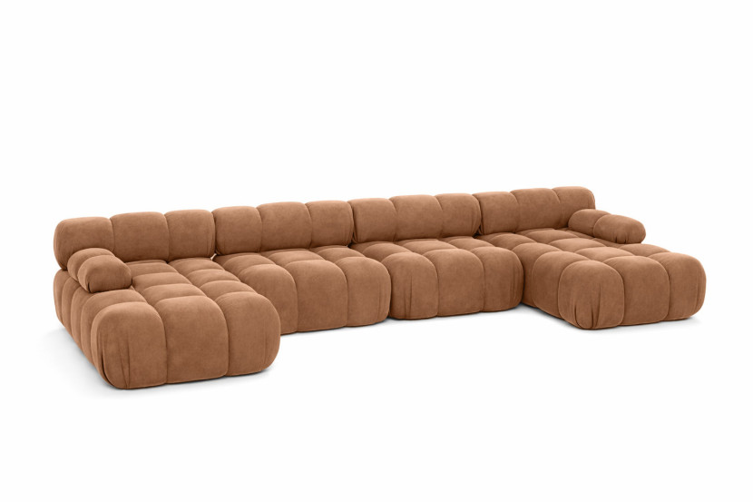 Narożnik modułowy w kształcie U XL, Salvador, Ciemnobeżowy, Selia U XL 958186