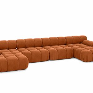 Narożnik modułowy w kształcie U XL, welur Salvador, Brązowy, Selia U XL 958125 Narożnik modułowy w kształcie U XL, welur Salvador, Brązowy, Selia U XL 958125