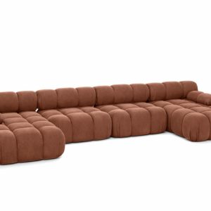 Narożnik modułowy w kształcie U XL, welur Salvador Ciemnobrązowy Selia U XL 958206 Narożnik modułowy w kształcie U XL, welur Salvador Ciemnobrązowy Selia U XL 958206