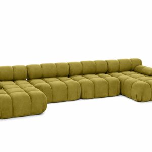 Narożnik modułowy w kształcie U XL, welur Salvador, Oliwkowy, Selia U XL 958214 Narożnik modułowy w kształcie U XL, welur Salvador, Oliwkowy, Selia U XL 958214