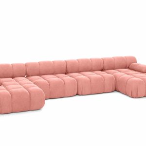 Narożnik modułowy w kształcie U XL, welur Salvador, Różowy, Selia U XL 958192 Narożnik modułowy w kształcie U XL, welur Salvador, Różowy, Selia U XL 958192