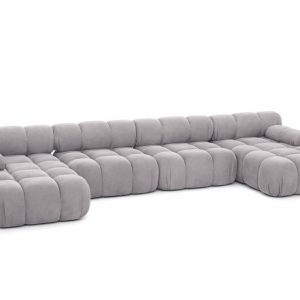 Narożnik modułowy w kształcie U XL, welur Salvador, Szary, Selia U XL 958159 Narożnik modułowy w kształcie U XL, welur Salvador, Szary, Selia U XL 958159