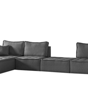 Narożnik modułowy XL BOHOO, tkanina Raven, Ciemnoszary Lewostronny 715431