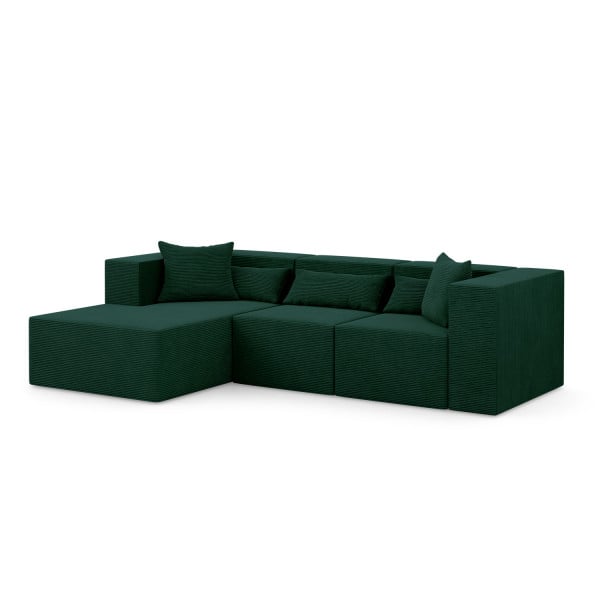 Narożnik modułowy z Otomaną - NOVA L 284x180x76cm, Butelkowa zieleń 753047