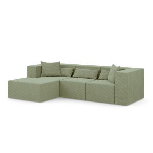 Narożnik modułowy z Otomaną – NOVA L 284x180x76cm, Oliwkowy 753052