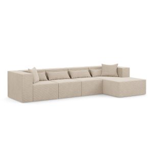 Narożnik modułowy z Otomaną – NOVA L MAX 360x180x76cm, Beżowy 753050