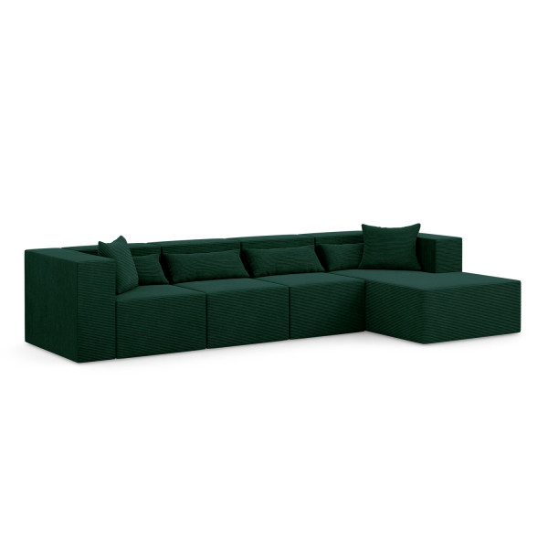 Narożnik modułowy z Otomaną - NOVA L MAX 360x180x76cm Butelkowa Zieleń 753053