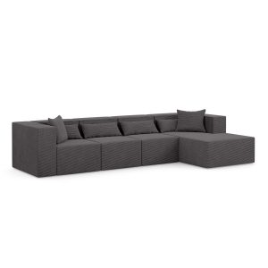 Narożnik modułowy z Otomaną – NOVA L MAX 360x180x76cm Grafitowy 753027