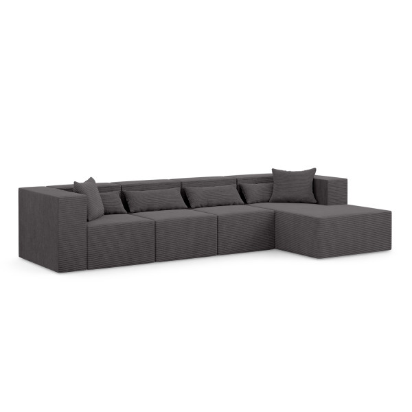 Narożnik modułowy z Otomaną - NOVA L MAX 360x180x76cm Grafitowy 753027