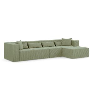 Narożnik modułowy z Otomaną – NOVA L MAX 360x180x76cm Oliwkowy 753030