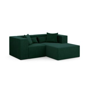 Narożnik Modułowy z Otomaną NOVA S 208x180x76cm Butelkowa Zieleń 753036