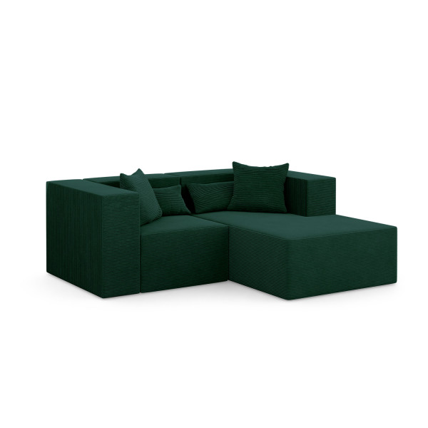 Narożnik Modułowy z Otomaną NOVA S 208x180x76cm Butelkowa Zieleń 753036