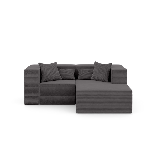Narożnik Modułowy z Otomaną NOVA S 208x180x76cm Grafitowy 753014