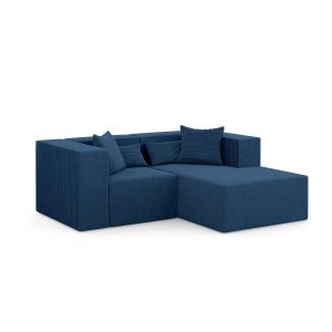 Narożnik Modułowy z Otomaną NOVA S 208x180x76cm Granatowy 753017 Narożnik Modułowy z Otomaną NOVA S 208x180x76cm Granatowy 753017