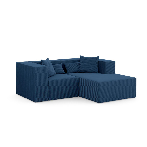 Narożnik Modułowy z Otomaną NOVA S 208x180x76cm Granatowy 753017