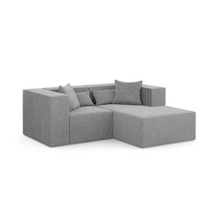 Narożnik Modułowy z Otomaną NOVA S 208x180x76cm Szary 753046 Narożnik Modułowy z Otomaną NOVA S 208x180x76cm Szary 753046