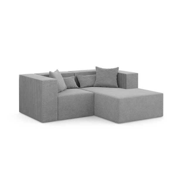 Narożnik Modułowy z Otomaną NOVA S 208x180x76cm Szary 753046