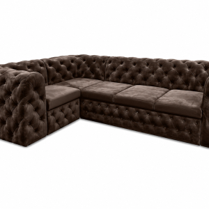 Narożnik Moet 190×311 pikowany z funkcją spania brązowy 245490 Narożnik Moet 190×311 pikowany z funkcją spania brązowy 245490