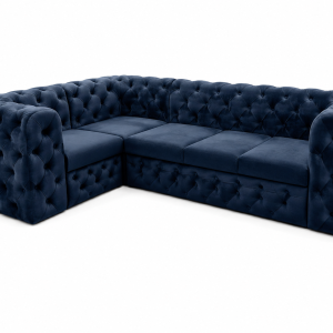 Narożnik Moet 190×311 pikowany z funkcją spania Royal 22 niebieski 238893 Narożnik Moet 190×311 pikowany z funkcją spania Royal 22 niebieski 238893