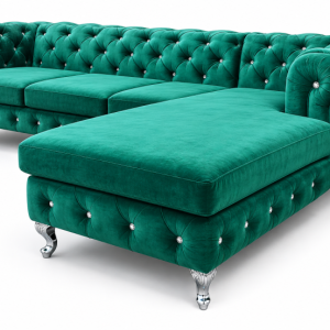 Narożnik Moet Light glamour pikowany 210×305 butelkowa zieleń wolnostojacy 961627 Narożnik Moet Light glamour pikowany 210×305 butelkowa zieleń wolnostojacy 961627