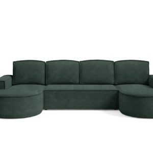 Narożnik Molly funkcja spania tkanina boucle forma U abriamo 09 533604