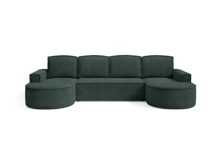 Narożnik Molly funkcja spania tkanina boucle forma U abriamo 09 533604