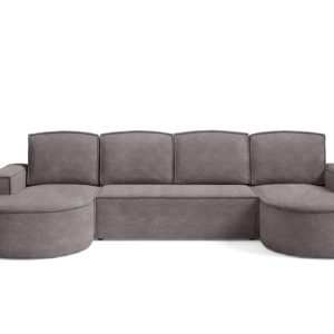 Narożnik Molly funkcja spania tkanina boucle forma U quelle 92 533600