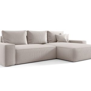 Narożnik MONA z funkcją spania poso 100 ecru prawy 815093 Narożnik MONA z funkcją spania poso 100 ecru prawy 815093