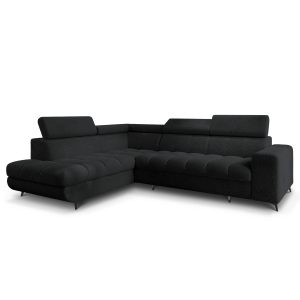 Narożnik MORIVA Q L-S z funkcją spania Czarny 993977 Narożnik MORIVA Q L-S z funkcją spania Czarny 993977