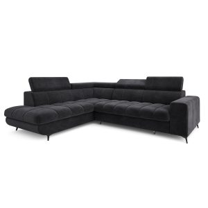 Narożnik MORIVA z funkcją spania Czarny 964925 Narożnik MORIVA z funkcją spania Czarny 964925