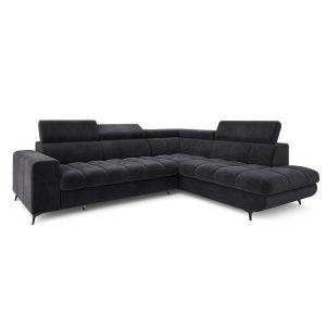 Narożnik MORIVA z funkcją spania Czarny 964903 Narożnik MORIVA z funkcją spania Czarny 964903
