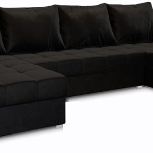 NAROŻNIK NAKO z funkcją spania Czarny 233697 NAROŻNIK NAKO z funkcją spania Czarny 233697