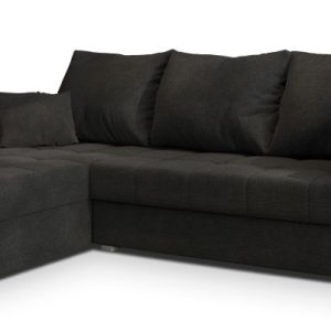 Narożnik NIDA z funkcją spania Czarny 741707