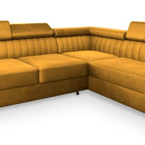 NAROŻNIK NOLA R-S z funkcją spania Żółty 282488