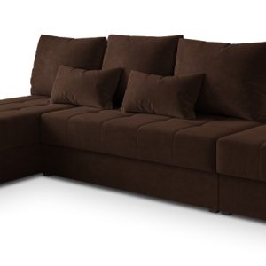 Narożnik NORVI z funkcją spania Brązowy 807623 Narożnik NORVI z funkcją spania Brązowy 807623