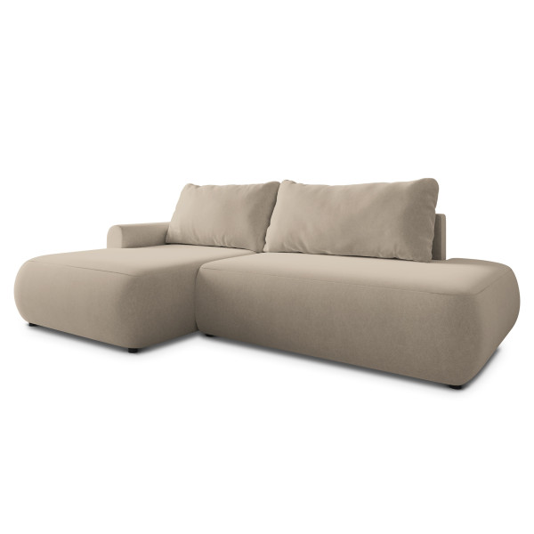 Narożnik NUVIRA CL L-S z funkcją spania Beżowy 993957
